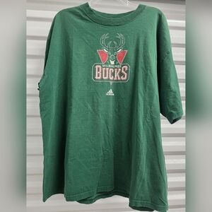 Adidas Green Milwaukee Bucks Tee